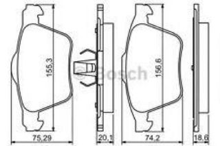 ÖN FREN DİSK BALATA ( FORD : SMAX 2.0 ECOBOOST 200-240PS 06-15 ) ( VOLVO: S60-S80 10-) resmi