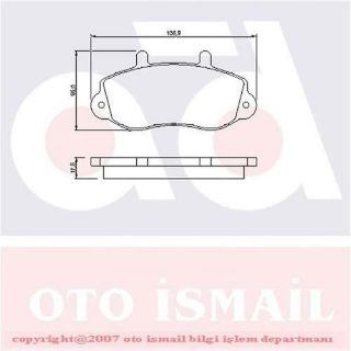ÖN FREN DİSK BALATA  ( RENAULT : MASTER / OPEL : MOVANO 2.5D 2.8TDI 98- ) (WVA 23302) resmi