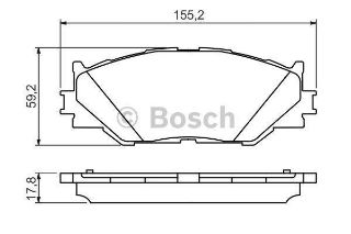 ÖN BALATA LEXUS IS II 2.0D-2.5 05-13 LEXUS IS III 2.5-3.0 13 resmi