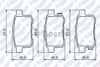 FREN BALATASI ARKA WVA 24435 HONDA ACCORD VIII 2.0 2.2I 2.4İDTEC 2008-2015 resmi