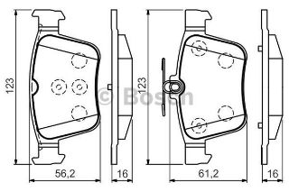 FREN BALATASI ARKA VW GOLF VII TUM MODELLER PASSAT TİGUAN TOURAN 14-15 resmi