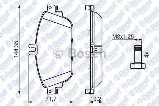 ÖN BALATA MERCEDES CLA 200-220-250 13 SLK 11 A CLASS-B CLASS 12 0986TB3170 resmi