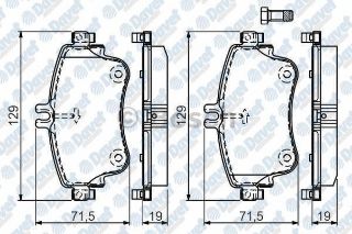 ÖN BALATA MERCEDES A SERİSİ W176 A160-A180 12 W246 W242 A160CDİ A180 A180CDİ 11 0986TB3194 resmi