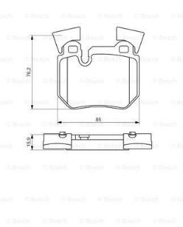 DİSK BALATA-ARKA-[WVA 24315]-[85,0X76,2X15,9 MM] resmi