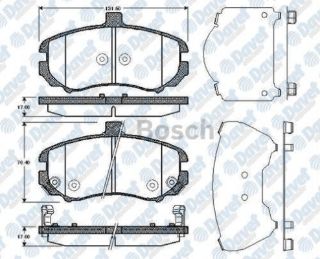 ÖN BALATA ELANTRA 1.6-1.8-2.0-2.0 CRDI 03 7.06 0986TB3040 resmi