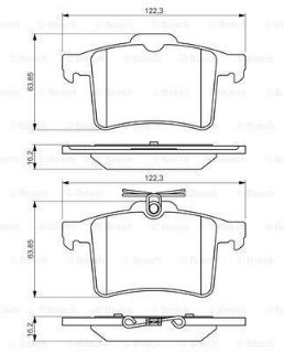 DİSK BALATA-ARKA-[WVA 25114]-[122,3X63,8X16,2 MM] resmi