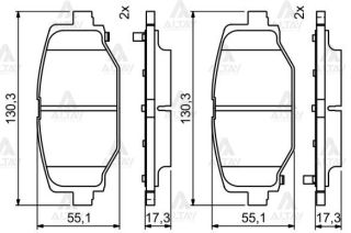 FREN BALATASI ARKA FREEMONT 2.0 CHRYSLER GRAND VOYAGER V RT 3.6 11> VOYAGER 2.8 11>14 resmi