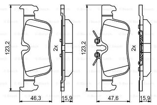 FREN BALATASI ARKA BMW 2 F45 F46 14> BMW X1  F48 15> İ3 ELEKTRİKLİ 13> resmi