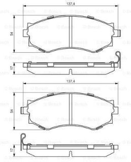 ON FREN BALATASI HYUNDAI ELANTRA 90-97 SONATA 90-98 COUPE 96-98 MUSSO 99-04 KORANDO 99-04 resmi