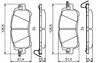 FREN BALATASI ÖN MAZDA 2 2014 > resmi