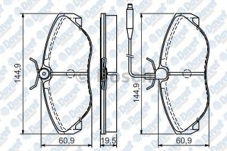 ÖN BALATA FİŞLİ BOXER-DUCATO-JUMPER 1400KG 94-02 0986TB2261 resmi