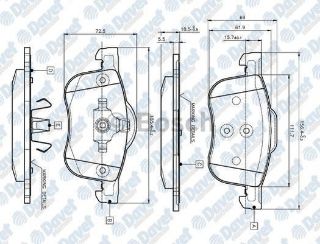 ÖN FREN BALATASI VOLVO (S60-S80-V70-XC70) (99-09) (15  -16  ) (VWA 23073) resmi