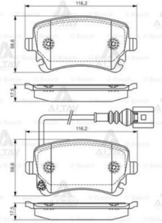 FREN BALATASI ARKA WVA 23326 TRANSPORTER T5  AUDI A6 2003-> resmi