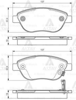 ÖN BALATA CORSA D BÜYÜK TİP 1.3 CDTI 06 FIAT 500 0.9 12 1.4 1.3D 12 1.6D 12 0986TB3141 resmi