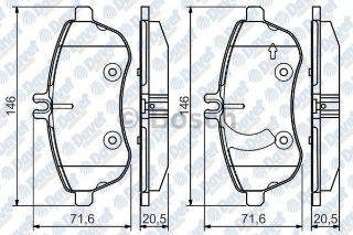 ÖN BALATA MERCEDES W211 06 W204 07 11 S204 07 W212 09 S212 07 C207 09 0986TB3048 resmi