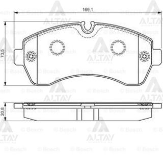 ÖN BALATA CRAFTER ÇİFT TEKER BALON TEKER 2.5 TDI 04/06 5.000KG SPRINTER 3 5 06.06 0986TB2946 resmi