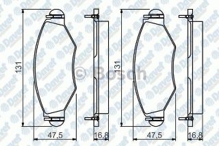 ÖN BALATA P206 1.4 1.6 09/98 P306 1.4 1.6 5/93 0986TB2316 resmi