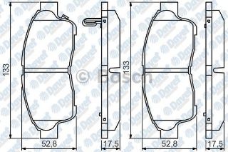 ÖN BALATA COROLLA 92-97 CARINA 93-97 RAV4 2.0 94-00 CAMRY 2.2 92-01 0986TB2222 resmi