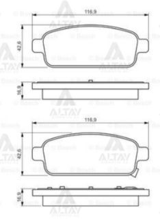FREN DİSK BALATA ARKA ASTRA J 1.4i 1.6i 16V 1.3 CDTi 1.7CDTi 09> resmi