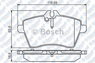FREN BALATASI ÖN E:0986TB2898 VWA 24077  MERCEDES A SERISI W169 09/04- resmi