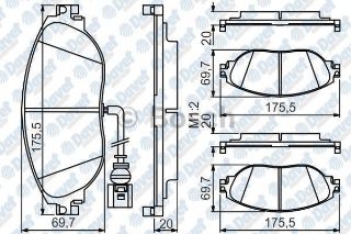 ÖN BALATA GOLF VII 5G1 12 PASSAT 362 3G5 10 14 CC 11 SHARAN 10 LEON 13 OCTAVIA 12 0986TB3175 resmi