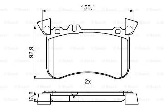 FREN BALATASI ÖN AMG 4MATIC 117-246-176-X156 12- resmi