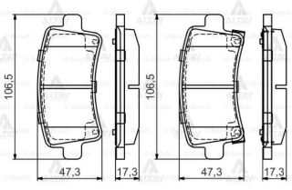 FREN BALATASI ARKA WVA24421-24422 INSIGNIA 08-> SAAB 9.5 E.N:0986TB3106 resmi