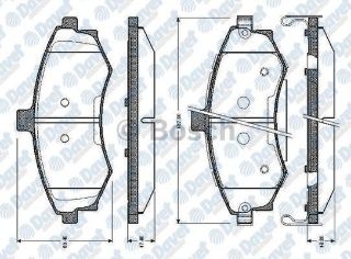 FREN BALATASI ÖN FISLI HYUNDAİ ELANTRA XD06/00- 1.6 I DOHC 04.2001- 2.0 CRDI 04.2001- 2.0 I DOHC 04.2001- MATRİX FC06/01- 1.5 CRDI 04.2002- 1.6 I 04.2002- 1.8 I 04.2002- resmi
