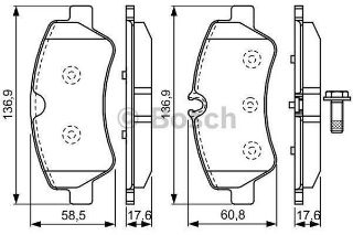 FREN BALATASI ARKA (136MM) TRANSİT CUSTOM V363 14- resmi