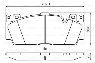 ÖN BALATA BMW 5 F10 6 F12 F13 2013-2016 resmi