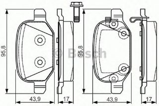 ARKA FREN BALATASI FIAT 500 0.9 / 1.6 / 1.3D MULTIJET 09 / 12> resmi