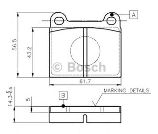 FREN BALATASI ARKA (61MM) ALFETTA (116) 1.6 75- resmi