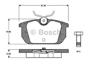 FREN BALATASI ARKA (87mm) BRAVO MAREA ALFA 146 145 1.4 96- resmi