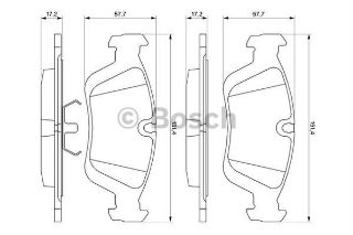 FREN BALATASI ÖN VWA 21643 E.NO: 0986TB2209  BMW 3 SERISI E36 09/90-02/98 3 SERISI COMPACT E36 03/94-08/00 Z3 10/95-02/03 2.8 I 04.1997-06.2000 resmi