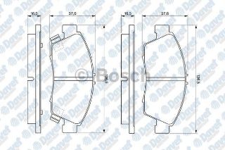 FREN BALATASI ÖN CİVİC 96>01 1.6 16V VTEC CRX 91> CR-Z 10> resmi