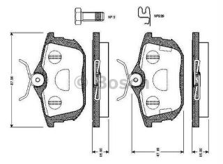 FREN BALATASI ARKA İKAZ KABLOLU WVA 21861 VOLVO S40 1995=> resmi