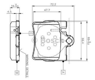 FREN BALATASI ARKA WVA 23078 MERCEDES MB S SERISI W22010/98- S SERISI COUPE C21503/99- resmi