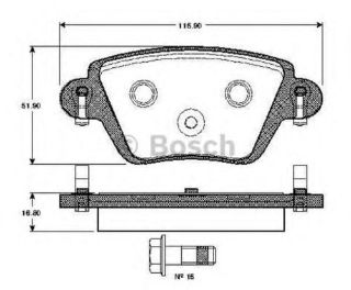 FREN BALATASI ARKA KANGOO I 98> / MONDEO III 00>07 / X-TYPE 01> KÜPELİ TİP resmi