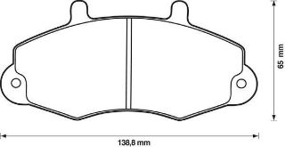 FREN BALATASI ÖN (138MM) MOVANO 2.5 D 98- resmi