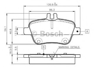 FREN BALATASI ARKA (MERCEDES W117-156-176-222-246 ) resmi