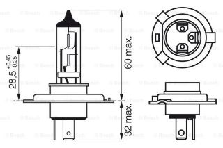 AMPUL H4 12V 60/55W P43T TIRNAKLI GIGALIGHT resmi