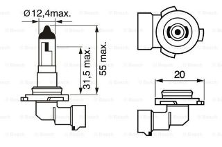 SİS AMPULÜ PURE LIGHT 12 V H10 42 W PY20D H10 PY20D CORSA D resmi