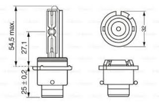 Ampul - Xenon Gigalight HID - D2S - 35 W - P32d-2 resmi
