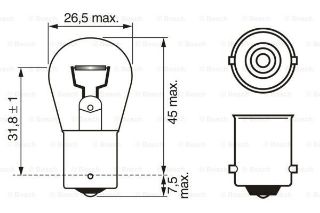 SİNYAL VE FREN AMPULÜ - 24V 21W KARTON AMBALAJ resmi