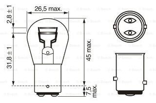 AMPUL TRUCKLIGHT 24 V P21/5W 21/5 W BAİ15D resmi