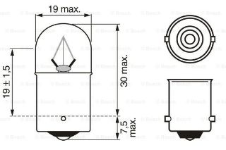AMPUL ECO TRUCK 24 V R10W 10 W BA15S resmi