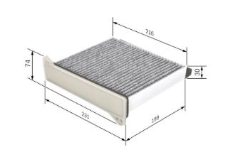 KABİN FİLTRE KARBONLU (MITSUBISHI :LANCER 04->/OUTLANDER / GRANDIS 03 -> L200 CR 06->) resmi