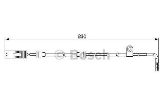 ÖN BALATA FİŞİ İKAZ KABLOSU BMW E39 5 96-04 805MM GIC158 resmi