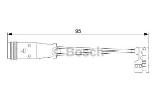 ÖN/ARKA BALATA İKAZ KABLOSU MB W164 M CLASS-W251 R CLASS- VIANO W639-VITO W638-W639 97MM resmi