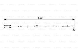 ÖN BALATA FİŞİ İKAZ KABLOSU BMW E90 07-11 E92 07-13 E93 08-13 690 MM resmi